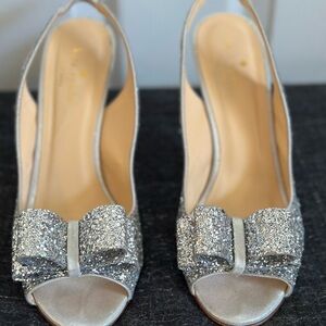 Kate Spade New York glitter Charm Slingback, size 8 1/2. Worn once